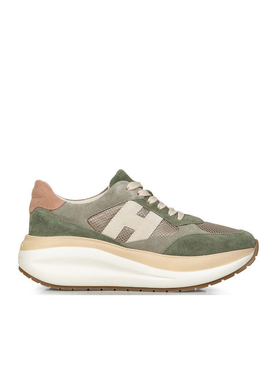 Hogan Allacciato H Γυναικεία Chunky Sneakers Λαδί