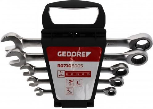 Gedore Single Polygon Wrench with Ratchet Mechanism