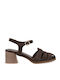 Suede Damen Sandalen Braun W455A1253504-Braun Wildleder