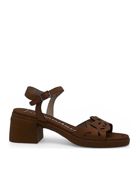 Wonders Damen Sandalen aus Leder Tabac Braun