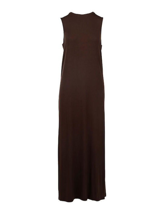 Summer Maxi Knitted Brown Dress