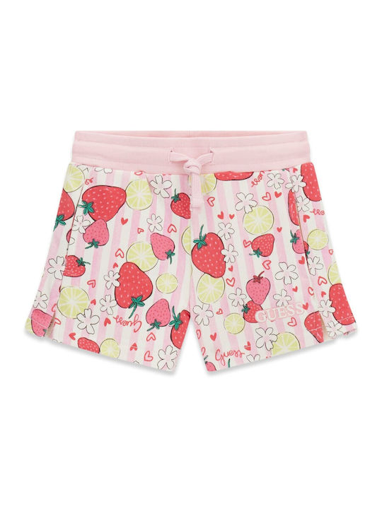 Guess Kinder Shorts BERMUDAS Stoff Shorts Rosa