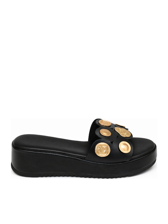 Women's Black Summer Platforms SB-C-773-26FL-Black