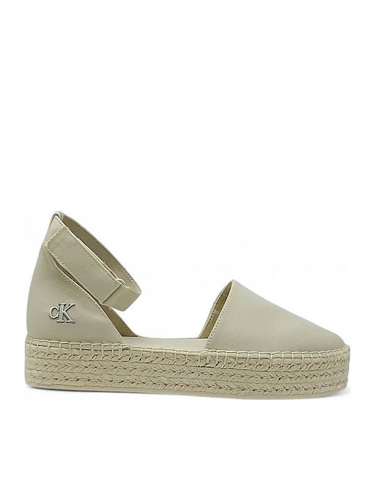 Women's Summer Platforms In Beige Espadrille Style