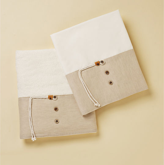 Baby Bloom Christening Oilcloths Set Ecru 3 Pieces