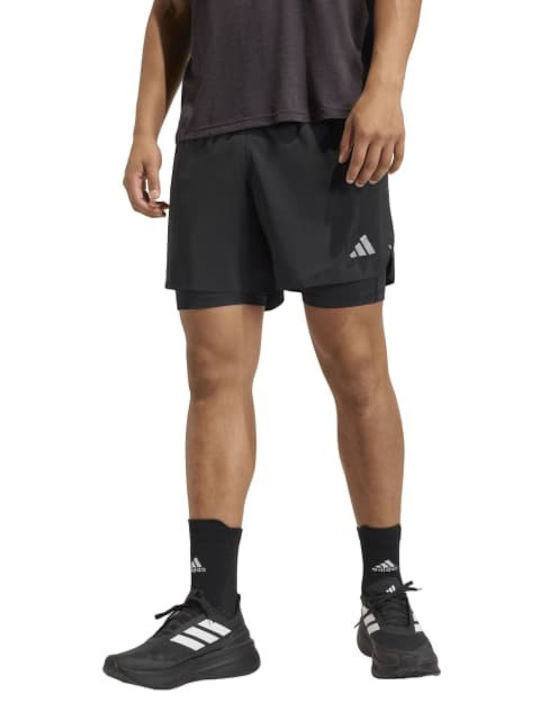 Essentials 2-in-1 Sport Herren Shorts Schwarz