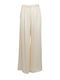 Women's Fabric Trousers in Straight Leg Style Ecru