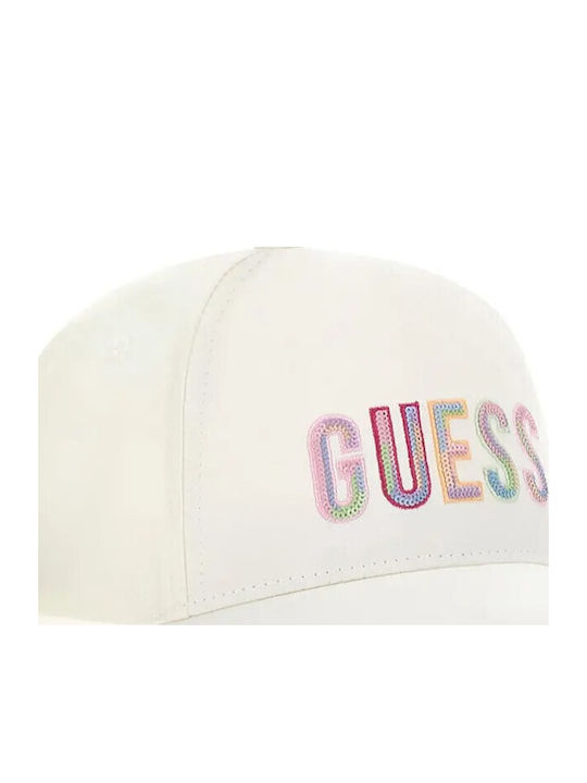 Guess Kids' Hat Jockey Fabric White