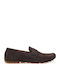 Suede Ανδρικά Loafers σε Καφέ Χρώμα