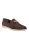Leather Women's Loafers in Brown Colour