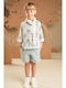 Baby Bloom Boys' Baptism Suit Linen Light Blue 5 Pieces
