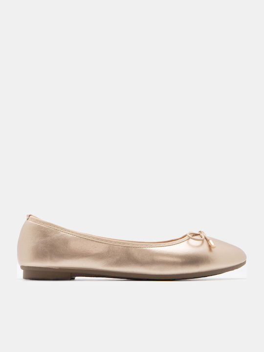 Luigi Women's Pointed Toe Ballerina Shoes In Go...