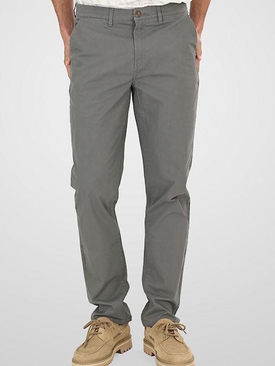 Rebase Chino Elastic Trousers in Slim Fit Gray