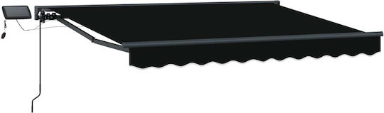 vidaXL Markisenrahmen Schwarz mit PU-Beschichtung 2,5x3m