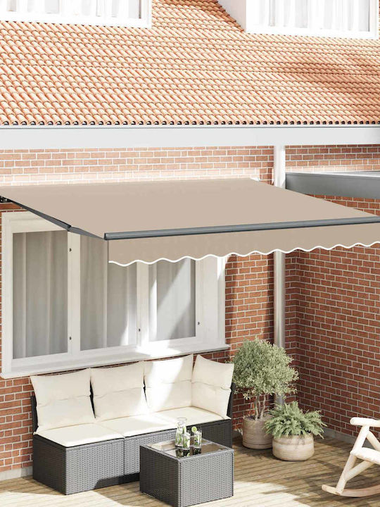 vidaXL Terrasse Zelt mit LEDs Beiges 3x2m