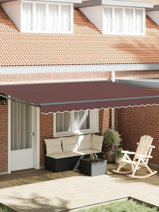 vidaXL Schelet De Copertină Terasă Cu LED 4.5x3m