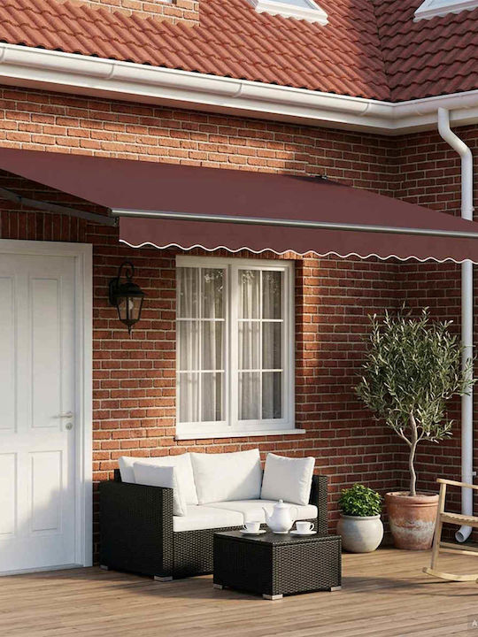 vidaXL Markise Terrasse Braun 4x2m