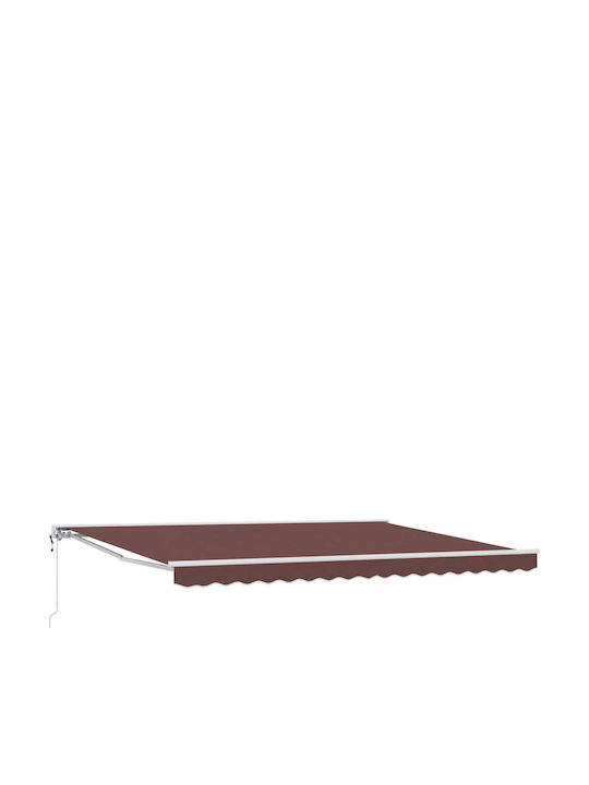 vidaXL Cort Terasă cu LED Maro 4.5x3m