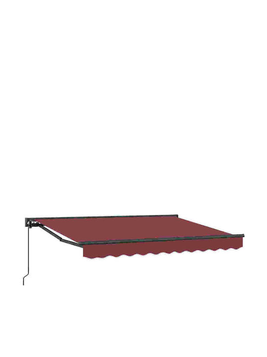 vidaXL Cort Terasă cu LED Burgundy 2.5x2m