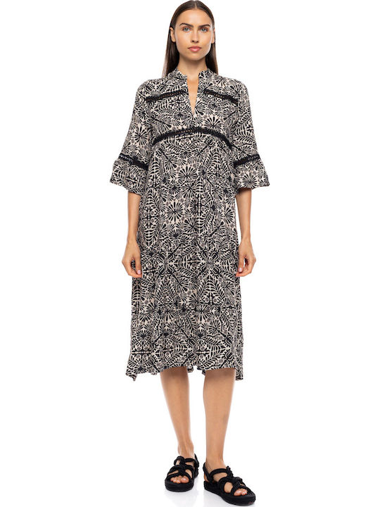 Pink Label Damenkaftan Bademode Beige