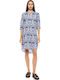 Pink Label Damenkaftan Damenbademode Beachwear Blau Tropisch