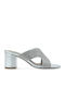 Damen Sandalen mit Strass Silber