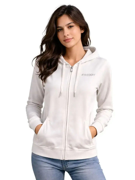 Women's Hoodie Sweatshirt Jacket White