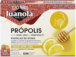 Juanola Propolis Lemon Honey Καραμέλες Λεμόνι Juanola Propolis Lemon Honey Καραμέλες Λεμόνι
