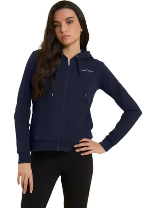 Freddy Women's Hoodie Sweatshirt Jacket Blue