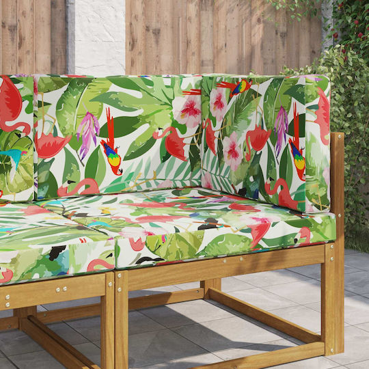 vidaXL Pernă De Canapea De Grădină Cu Spătar Multicolor 3 Buc 80x80 Cm
