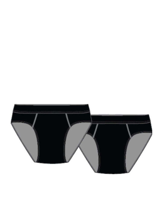 Walk Men's Black Slips 2 Pack