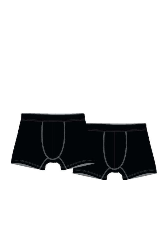 Walk Ανδρικά Μποξεράκια Μαύρο 2Pack
