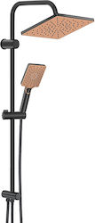 DuscheLine Shower Column with Mixer Bronze