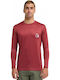 Quiksilver DNA Surf UPF 50 Men Long Sleeve Sun Protection Shirt Red
