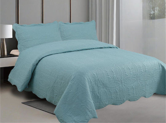 Linea Home Tagesdecken Set Petrol Blau 220x240cm 2 Stück