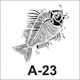 Schablonen 20x20 A-23 Artebella Fisch