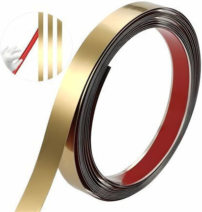 Self-adhesive Decorative Tape Interior Zola Length 10 M Width 2 Cm Flexible Pvc Gold