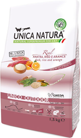 Gheda Hrana Uscată Pentru Pisici Adulte Cu Rață Orez Porumb Pui Carne De Porc Carne Somon 1.5kg