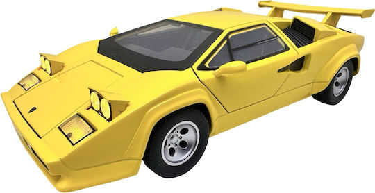 Lamborghini Countach Galben Model Replica Metalică 1:24 Lumini Sunete Uși Tip Foarfece