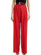 Women's Fabric Trousers Red