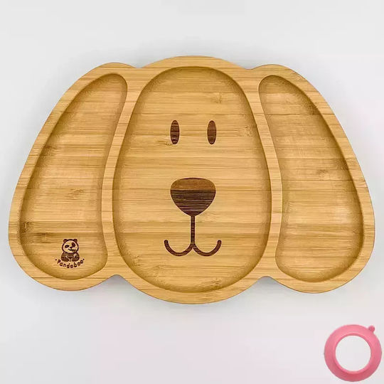 Pandaboo Kinderteller aus Bamboo Rosa