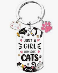 Keychain "Just a Girl Who Loves Cats" Keychain "Just a Girl Who Loves Cats"