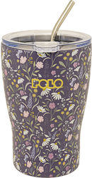 Ποτηρι-θερμος Polo Coffee Mug 350ml Purple Flowers