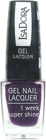 IsaDora 1 Week Supershine Glossy Βερνίκι Νυχιών Μακράς Διαρκείας Purple Passion 6ml