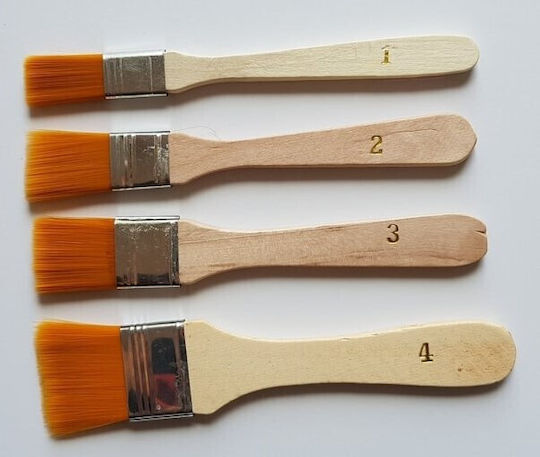Pensulă Cu Formă Plată Scurtă Portocalie Păr 1cm Artebella