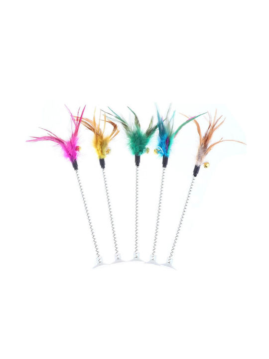 Cat Toy Feather & Suction Cup Random Colour Choice