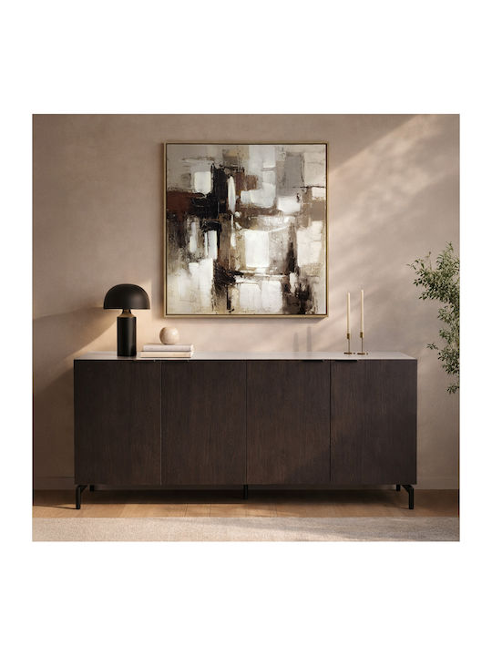 Liberta Μπουφές Notte Ξύλινος Schwarz 180x40.5x84cm