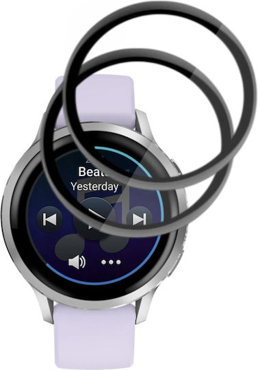Pachet 2x Protecție Ecran Garmin Venu 4 41mm Set Autocolant Nano Flex Negru Protecție Împotriva Zgârieturilor