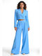 Damenhose Hellblau Caprihose