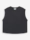 Γυναικείο Crop T-shirt Μαύρο